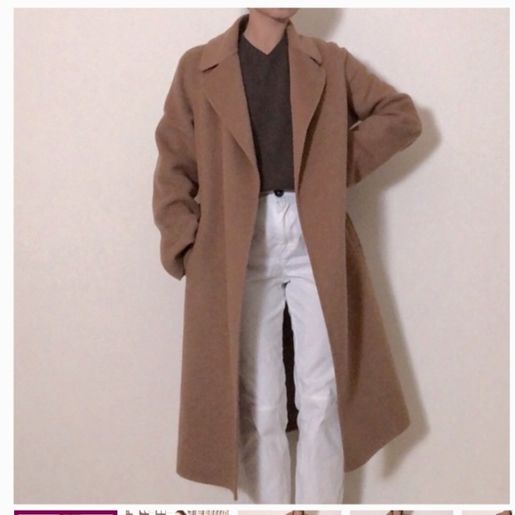 ZARA WRAP TIE WOOL COAT - Picture 2 of 16